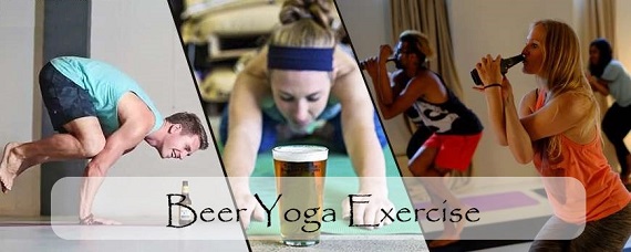 Beer Yoga Exercise
